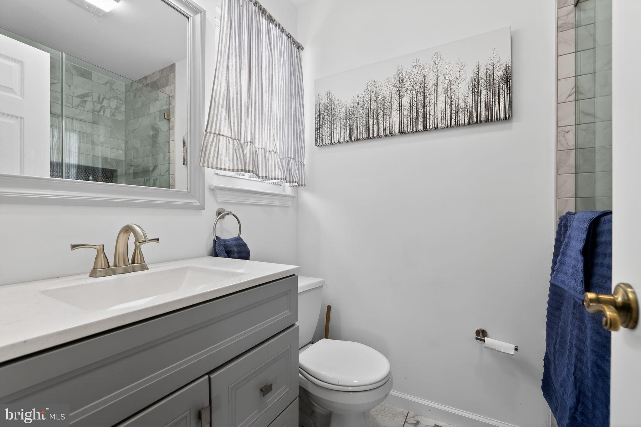 1997 Sunrise Way Jamison, PA 18929 - Photo 21 of 38 a bathroom with a sink a toilet and a mirror