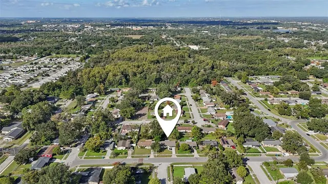 a view of a water fountain and a mountain view