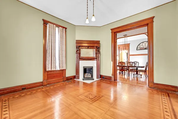 a view of a backyard of the house