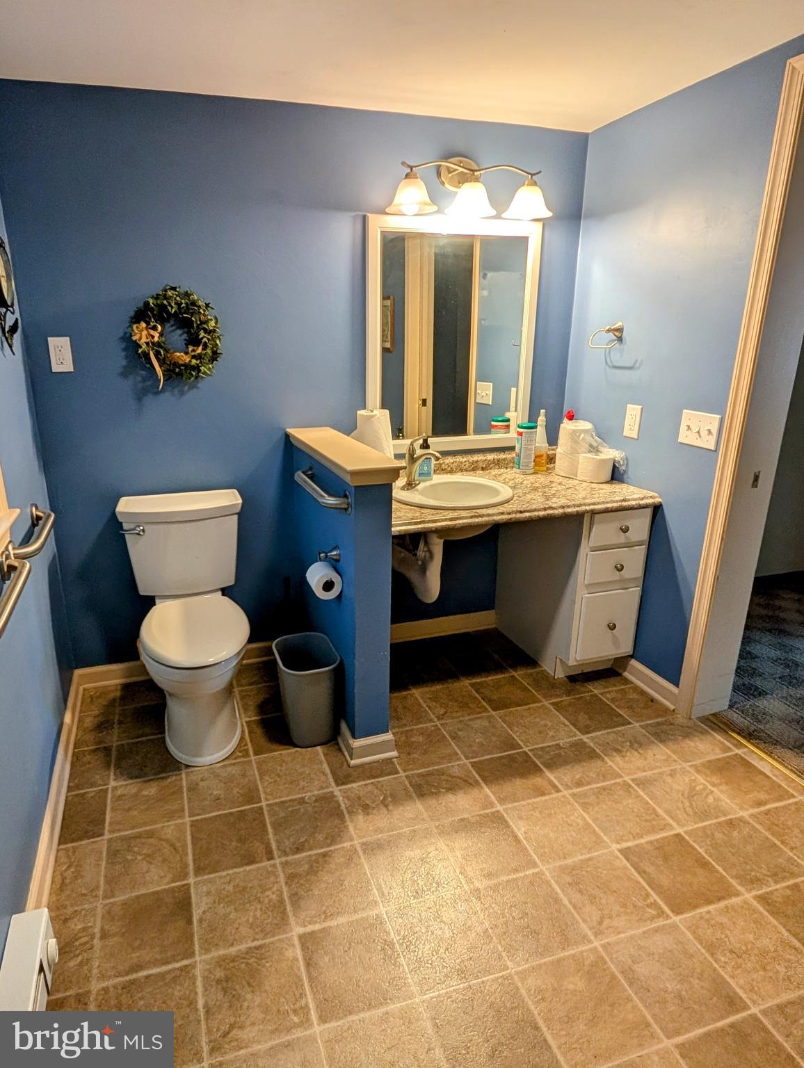 12706 High Point Road Felton, PA 17322 - Photo 12 of 56 a bathroom with a toilet sink and mirror