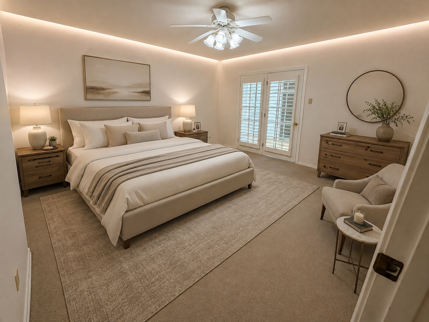 7924 Ridgeline North Austin, TX 78759 - Photo 17 of 22 Virtually Staged Primary Bedroom.