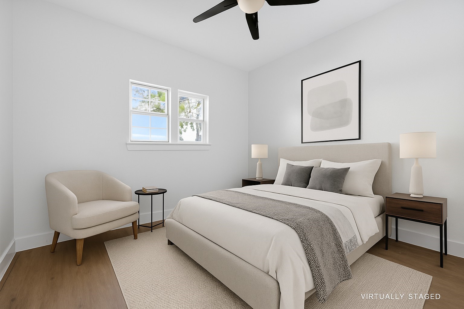 300 Fawn Lane Georgetown, TX 78628 - Photo 4 of 43 a bedroom with a bed and a couch