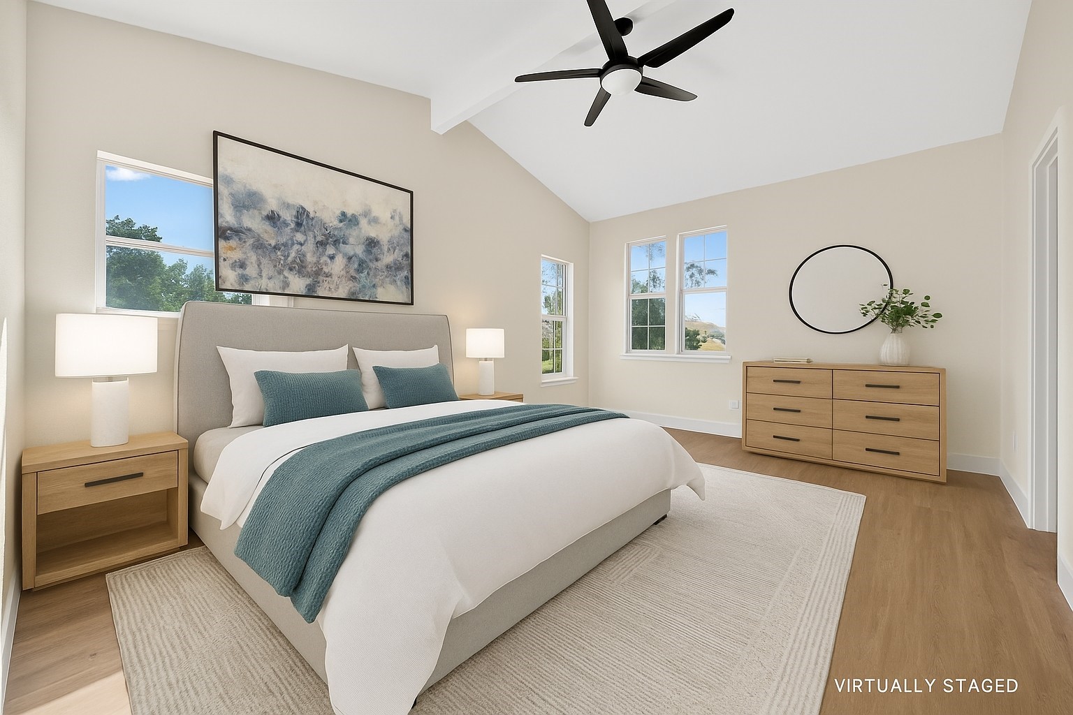 300 Fawn Lane Georgetown, TX 78628 - Photo 9 of 43 a bedroom with a bed and a painting on the wall