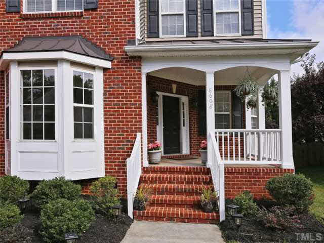 8608 Churchdown Court Raleigh, NC 27613 - Photo 2 of 25 Close up view of the welcoming front porch. Exterior Front