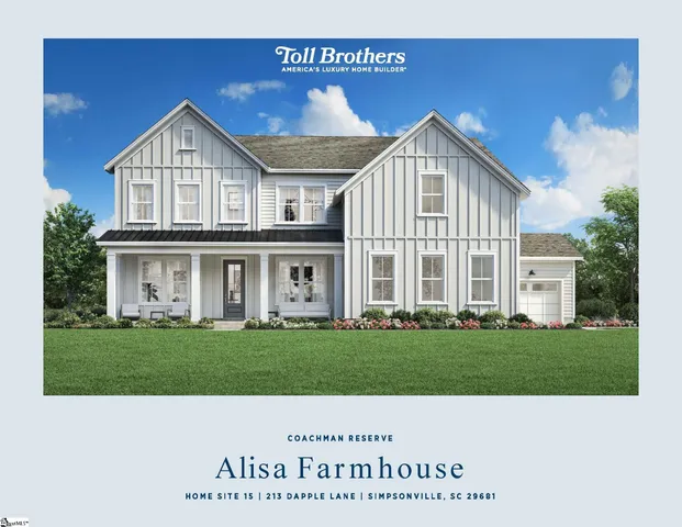 $916,000 | 213 Dapple Lane, Unit HOMESITE 15, Simpsonville, SC 29681