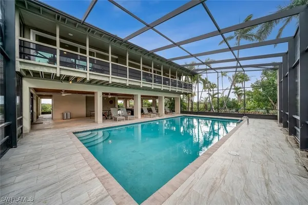 a view of a house with pool