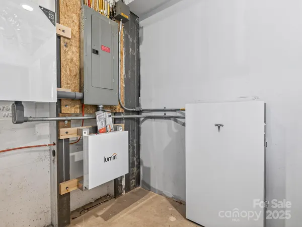 a view of storage and utility room