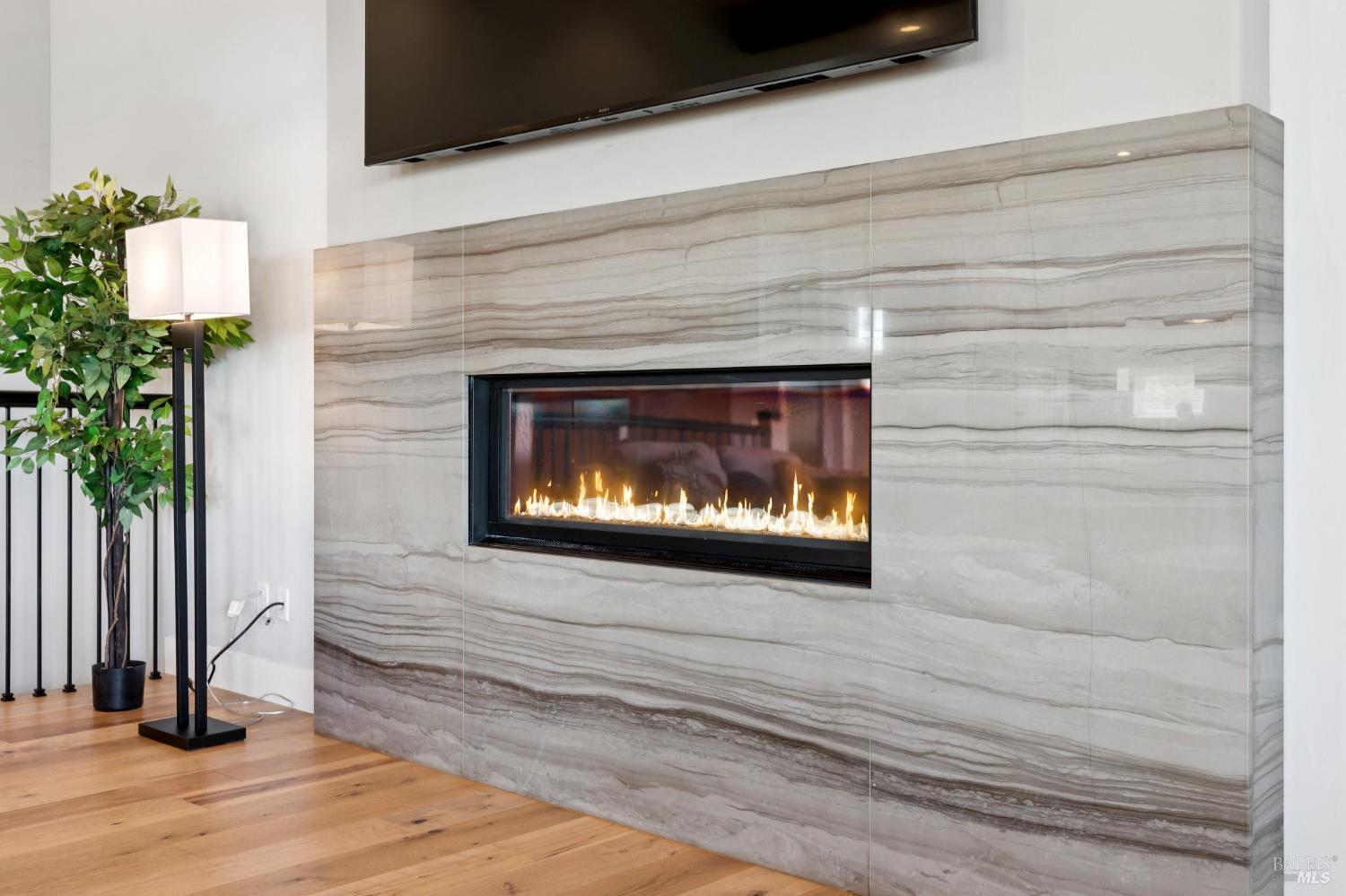 5980 Vista Ridge Santa Rosa, CA 95409 - Photo 17 of 63 a fireplace with a potted plant