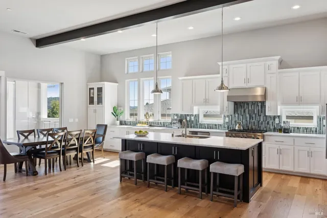a view of a balcony with an outdoor space