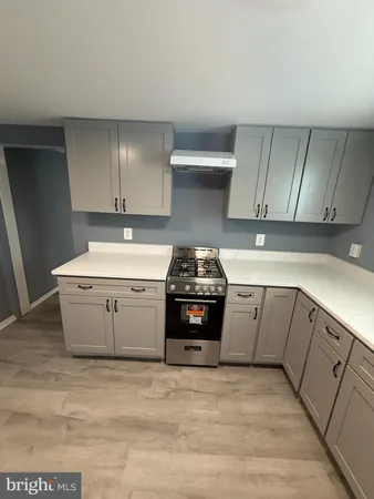 a kitchen with a stove and a sink