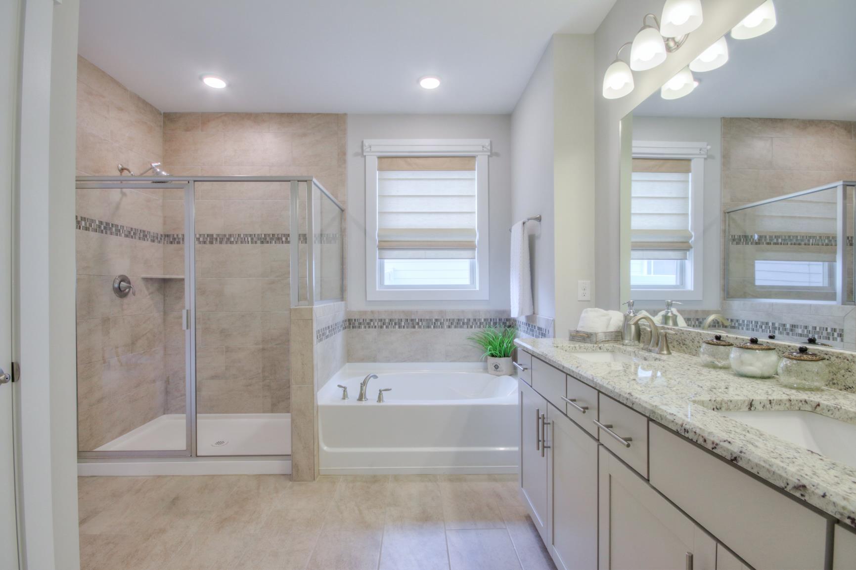 6419 Birchtree Drive Murfreesboro, TN 37128 - Photo 11 of 19 Master en suite with tile shower, jetted tub and granite topped double vanity. Huge walk-in closet attached.