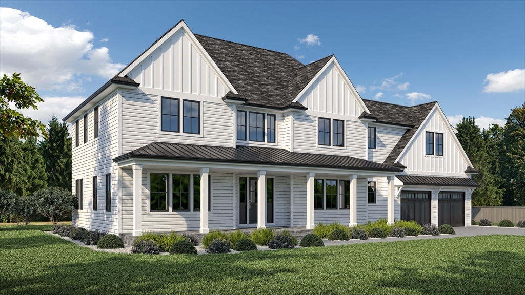 front view of a house and a yard