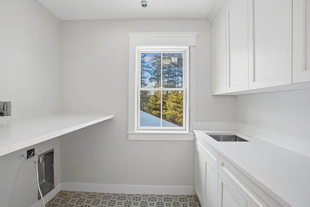 a view of a backyard of a house