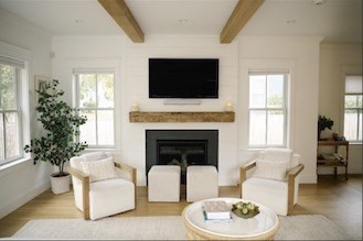 6 Sawmill Brook Lane Upton, MA 01568 - Photo 4 of 10 a living room with furniture fireplace and flat screen tv