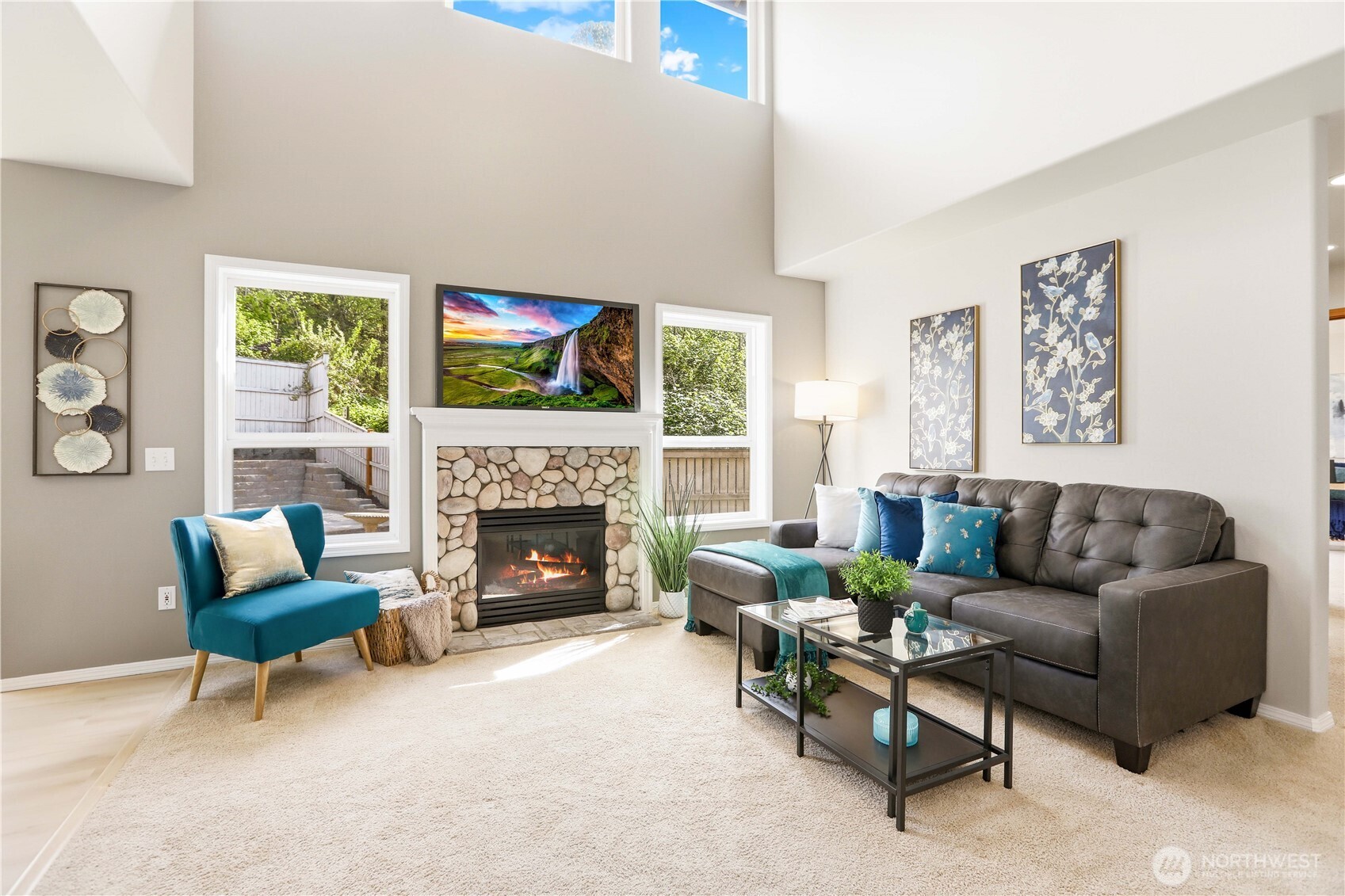 23327 8th Place West Bothell, WA 98021 - Photo 6 of 40 a living room with furniture and a fireplace