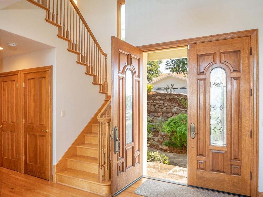 1510 Ridge Road Belmont, CA 94002 - Photo 10 of 55 a view of front door with wooden floor and stairs