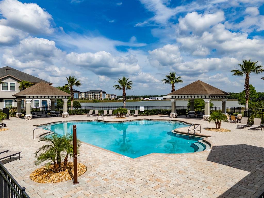 4730 Wandering Way Wesley Chapel, FL 33544 - Photo 57 of 61 a swimming pool with outdoor seating yard and barbeque oven