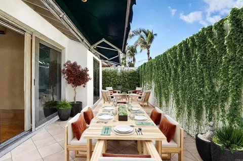 a view of an outdoor space with patio