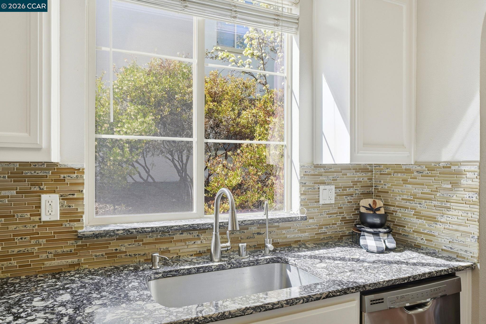 3217 Amaryllis Circle San Ramon, CA 94582 - Photo 16 of 48 a kitchen with sink a window and cabinets