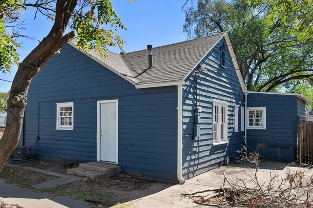a backyard of a house