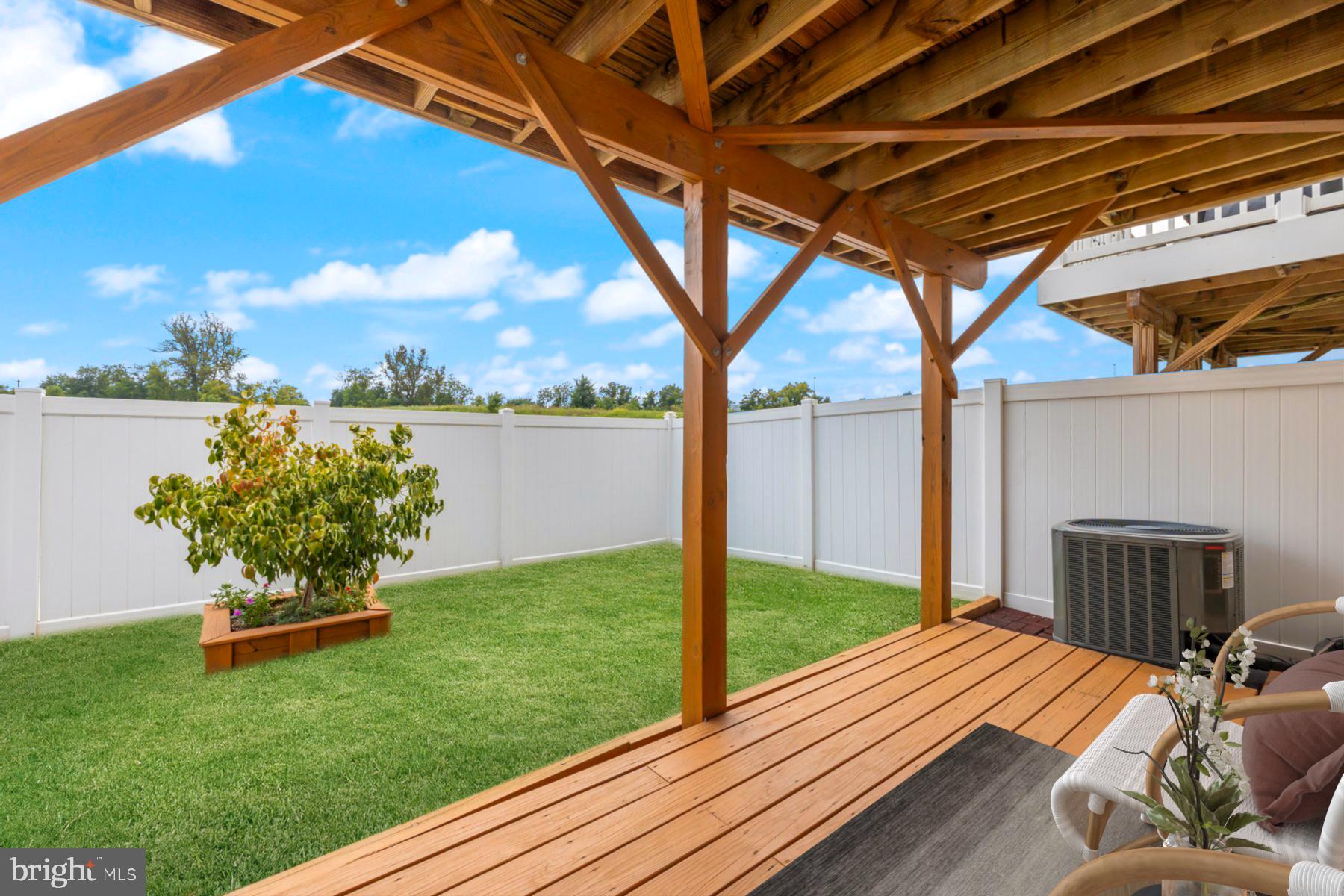7071 Mongoose Trail Gainesville, VA 20155 - Photo 46 of 51 a view of a backyard with wooden floor and lake view