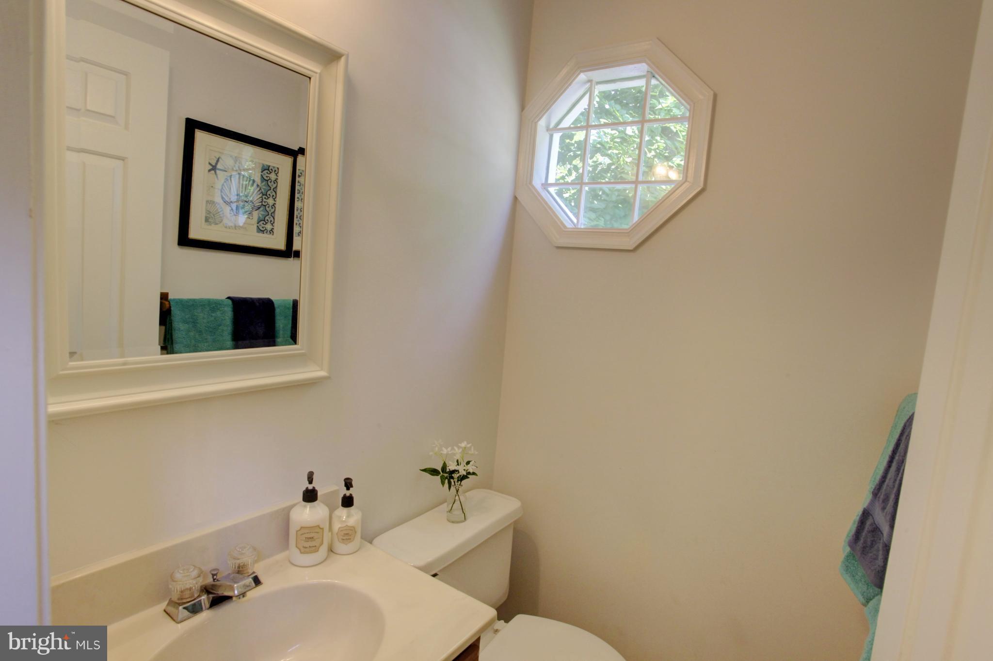 7313 Stream Way Springfield, VA 22152 - Photo 12 of 30 Pretty Guest Powder Room off Foyer on Main Level