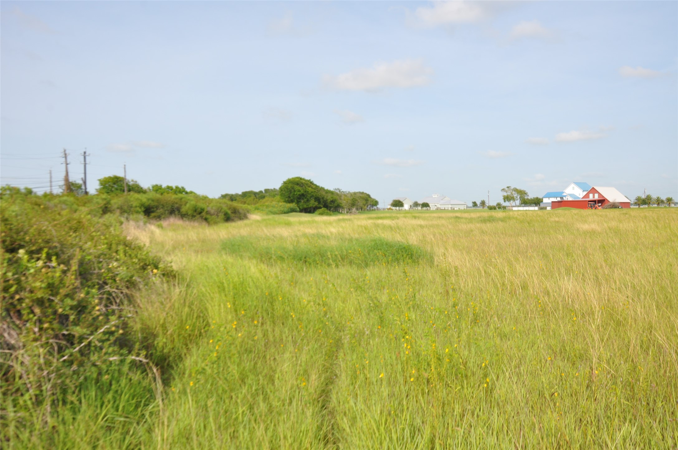 305 Bayshore Road Palacios, TX 77465 - Photo 8 of 25 A vast, sun-drenched field extends toward distant buildings under an open sky.