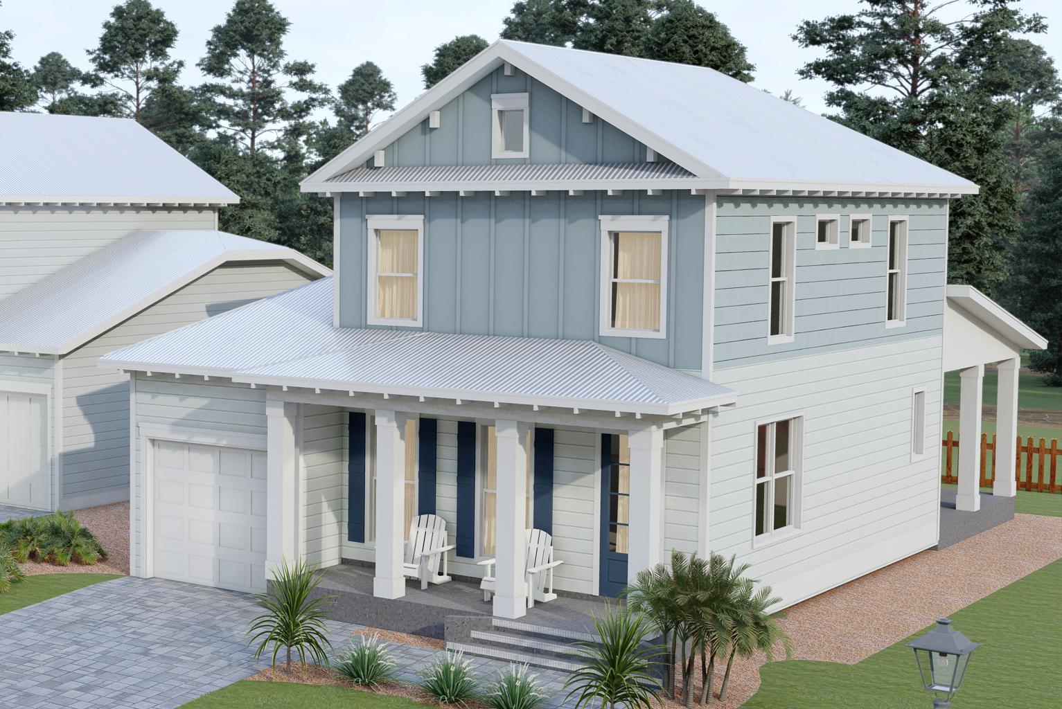 Lot 43 West Willow Mist Road Inlet Beach, FL 32461 - Photo 1 of 13 a front view of a house with garden