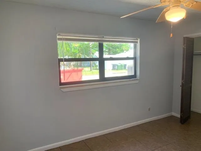 an empty room with a window