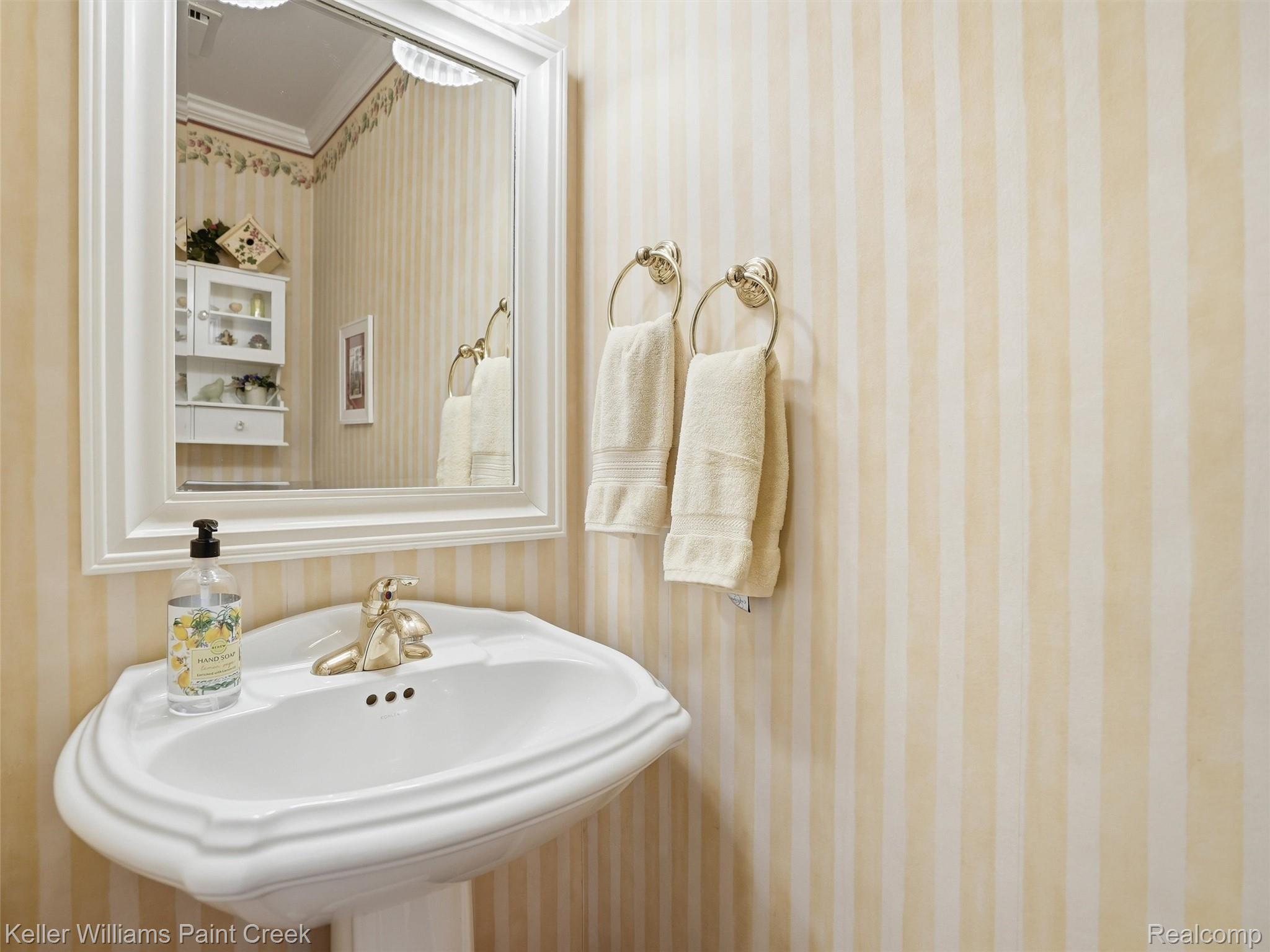 1351 West Fairview Lane Rochester, MI 48306 - Photo 36 of 65 Bathroom featuring wallpapered walls and ornamental molding