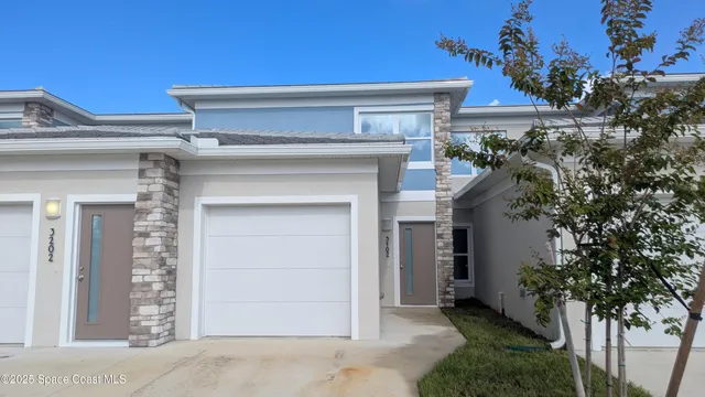 a view of hallway with a large window