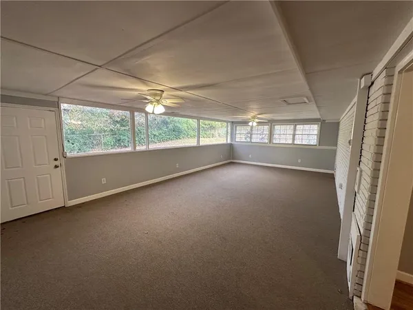 a view of room with window