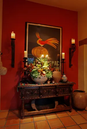 a room that has a fireplace