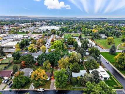 an aerial view of multiple house