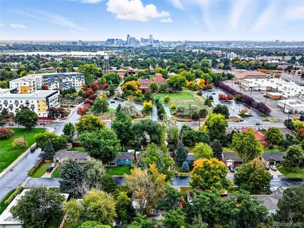 an aerial view of multiple house