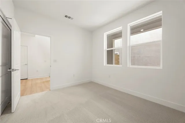 an empty room with a window