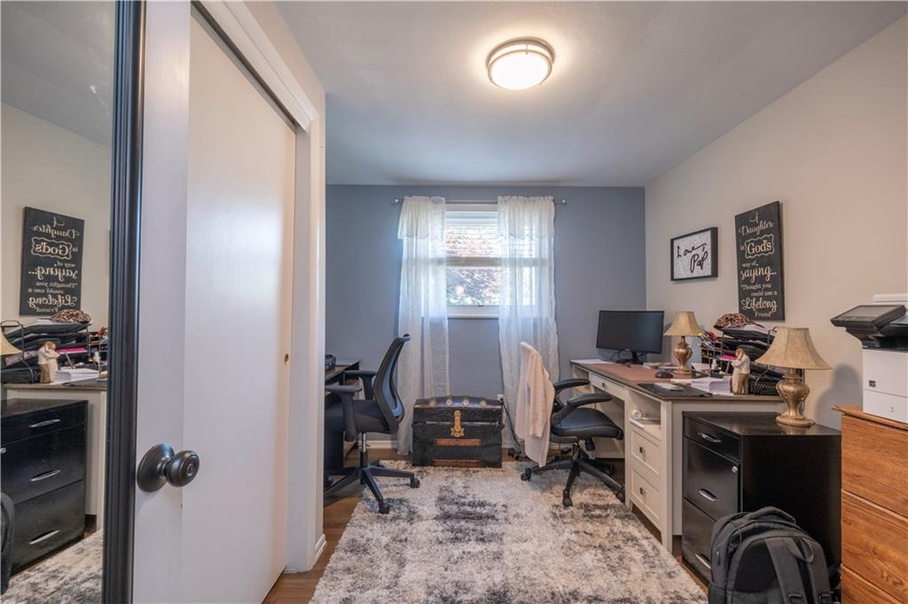 325 Clements Road Pittsburgh, PA 15239 - Photo 15 of 28 Bedroom 3, currently used as an office, also has hardwood floors
