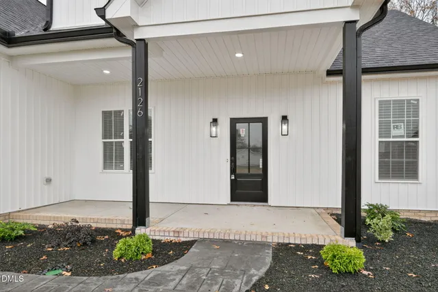 a front view of a house