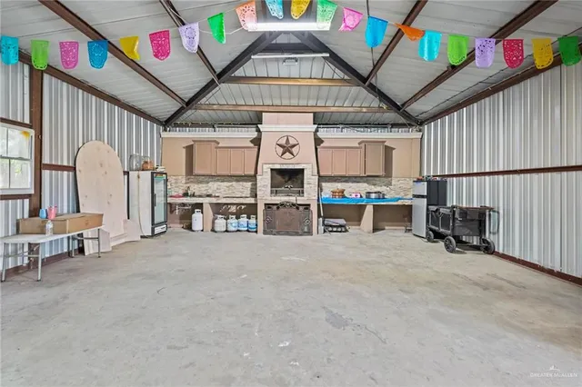 a view of water with an outdoor space