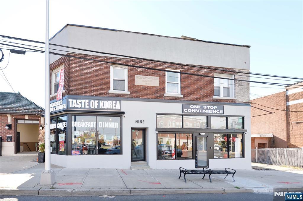 a view of a building with a outdoor space