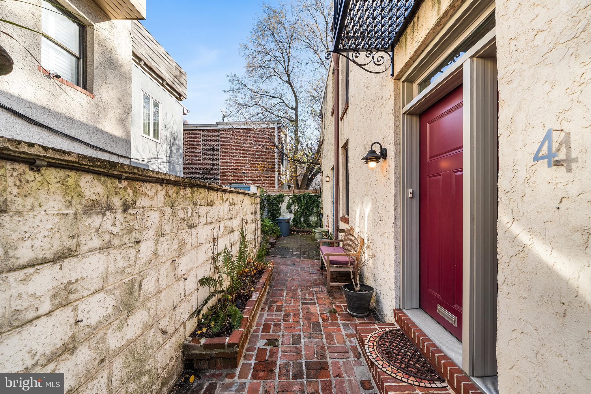 4 Rainey Court Philadelphia, PA 19103 - Photo 4 of 35 Charming entryway with brick pathway.