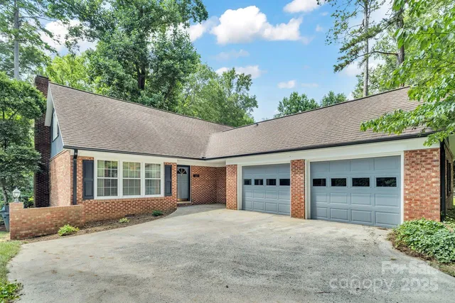 front view of a house with a garage