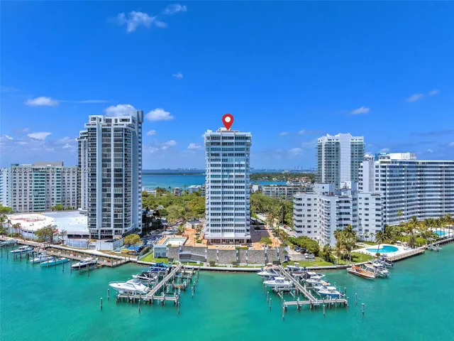 a view of a city with tall buildings