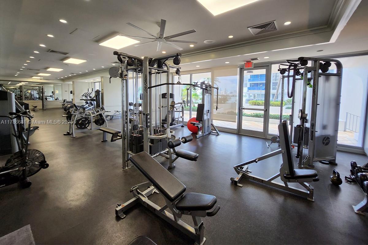 11 Island Avenue, Unit 512 Miami Beach, FL 33139 - Photo 53 of 54 a view of a room with gym equipment