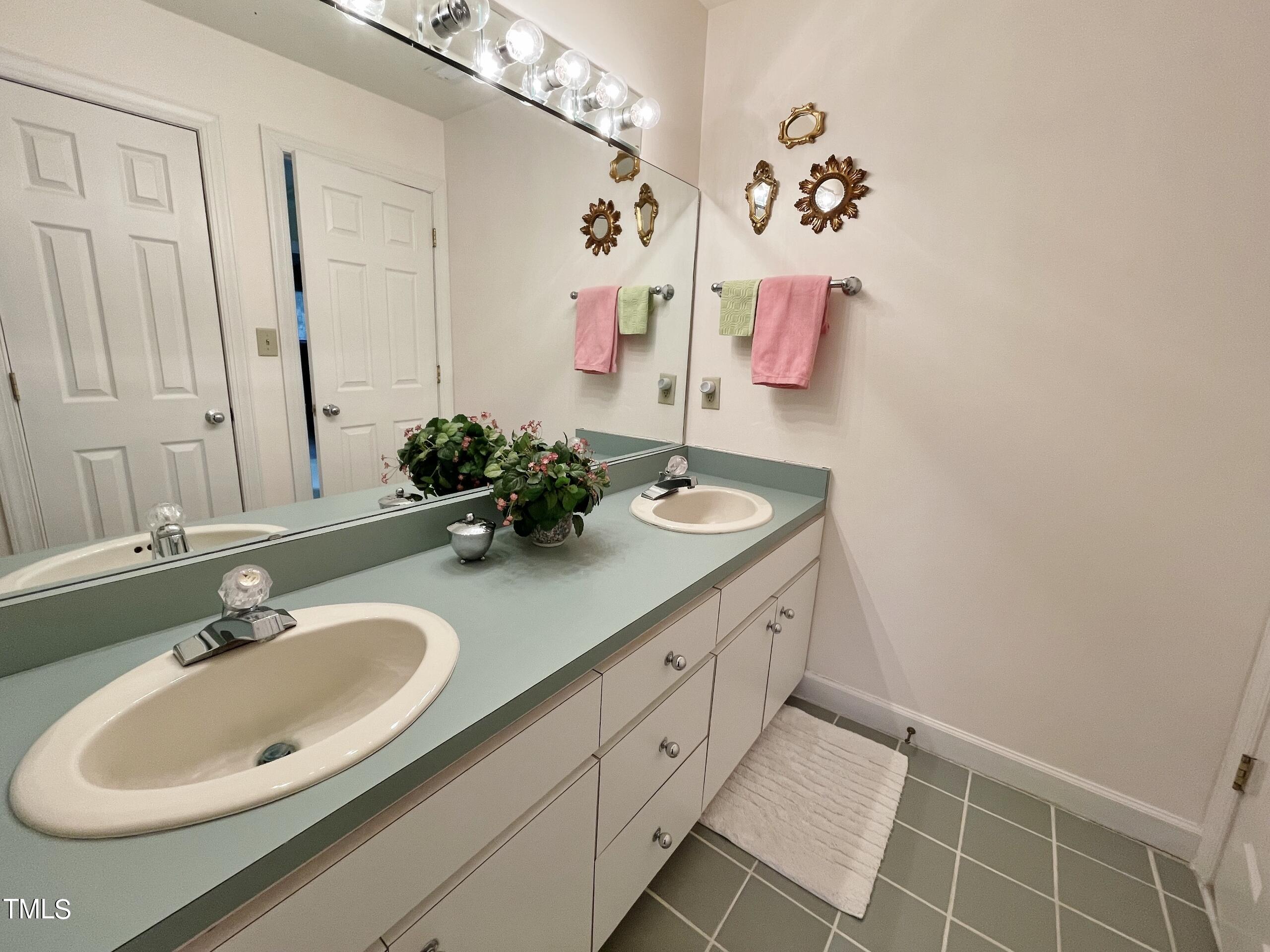 2924 Ballybunion Way Raleigh, NC 27613 - Photo 29 of 54 a bathroom with a sink and a mirror