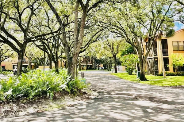 a view of a lake from a yard
