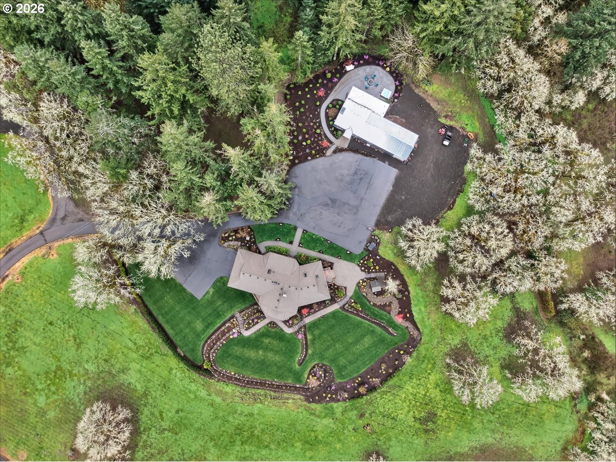 29009 Southwest Burkhalter Road Hillsboro, OR 97123 - Photo 47 of 48 an aerial view of a house with a yard and trees