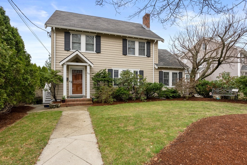 29 Becket Road Belmont, MA 02478 - Photo 1 of 25 a front view of a house with a yard