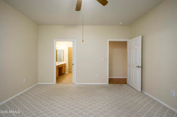 a view of a room with a wardrobe space