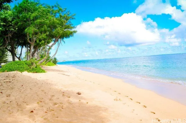 a view of beach and ocean